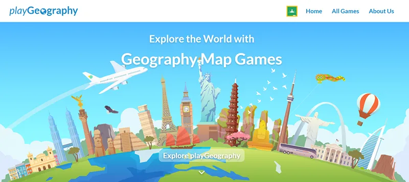 Screenshot from playgeography.com website