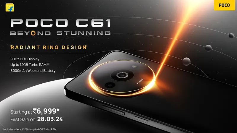 POCO C61 Affordable Smartphone with MediaTek Helio Chipset & 5000mAh Battery