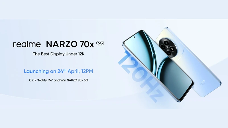 RealMe Narzo 70x 5G: A Feature-Packed Mid-Range Marvel Arriving April 24 in India