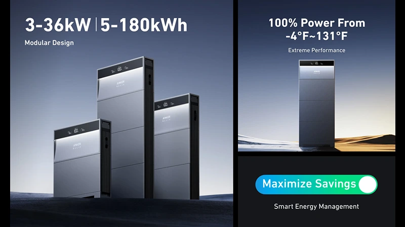 Anker SOLIX X1 Home Energy Storage System | 15kWh Capacity,